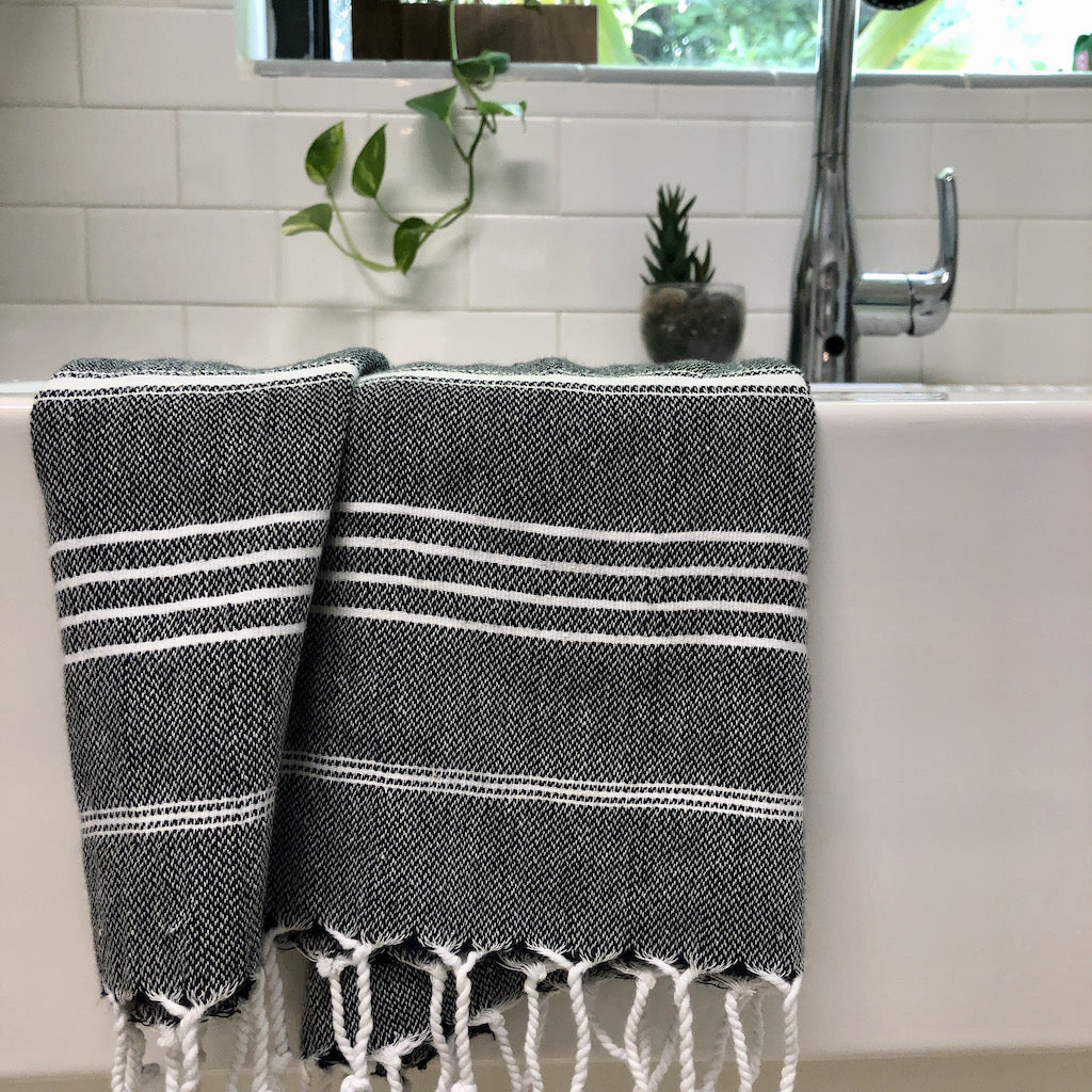 Classic Turkish Hand Towel DC-SLATE + SALT
